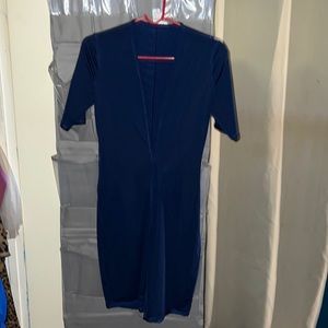 Blue spandex romper